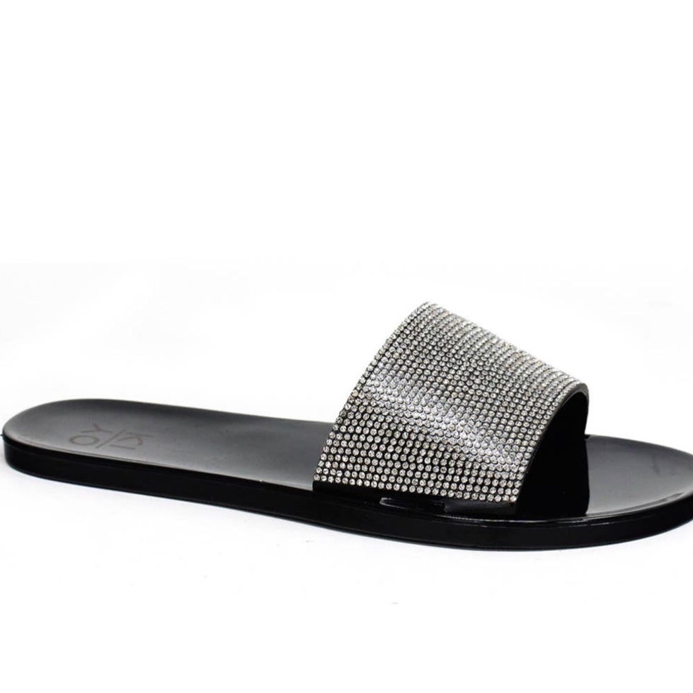 Jelly slides rhinestone